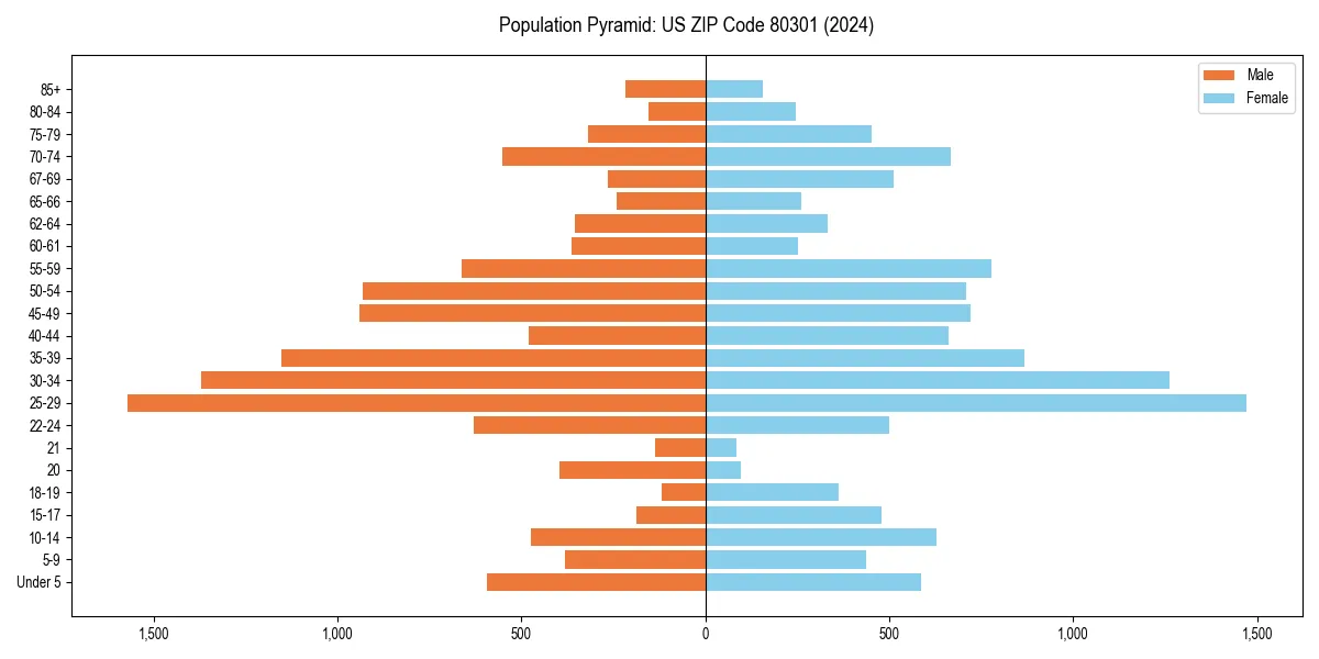 Population pyramid for 