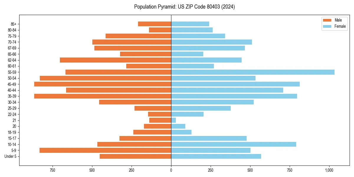 Population pyramid for 