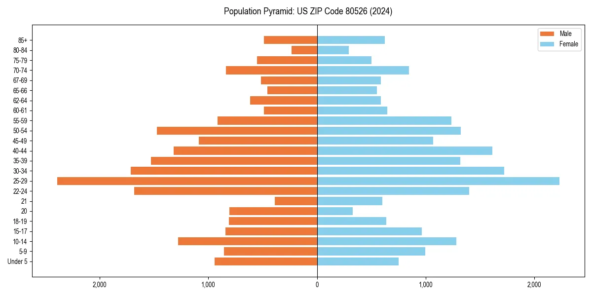 Population pyramid for 