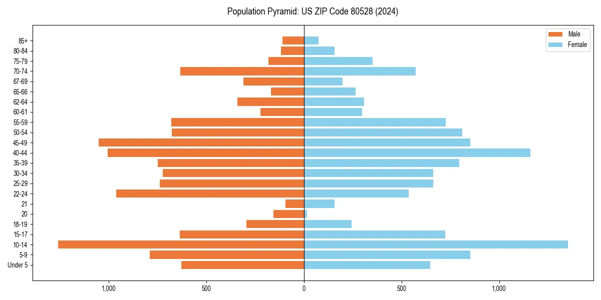Population pyramid for 
