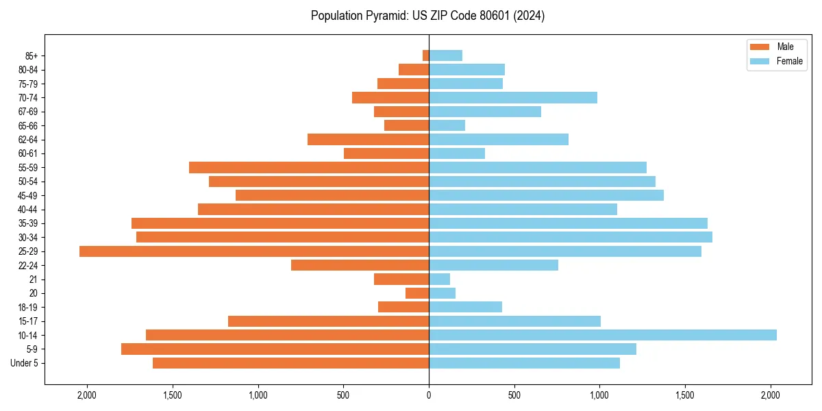 Population pyramid for 