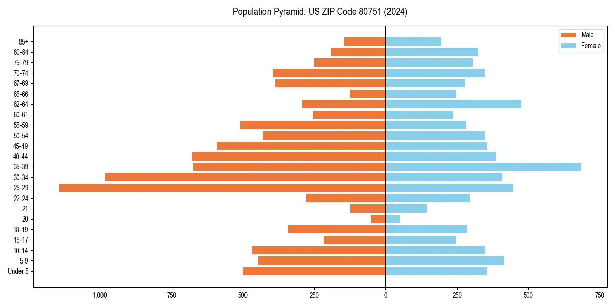 Population pyramid for 