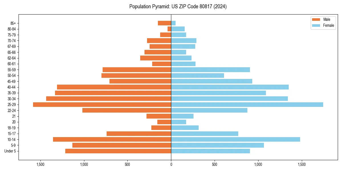 Population pyramid for 