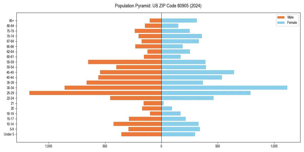 Population pyramid for 