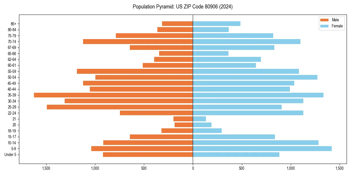 Population pyramid for 