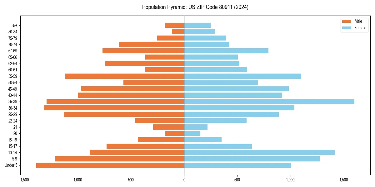 Population pyramid for 