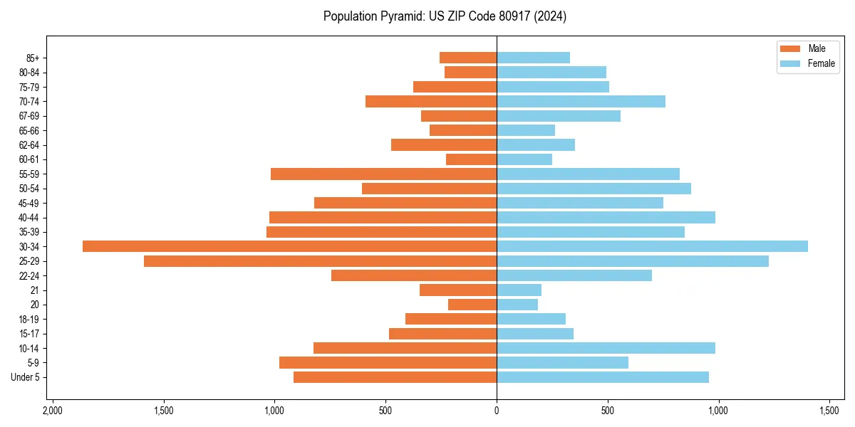 Population pyramid for 