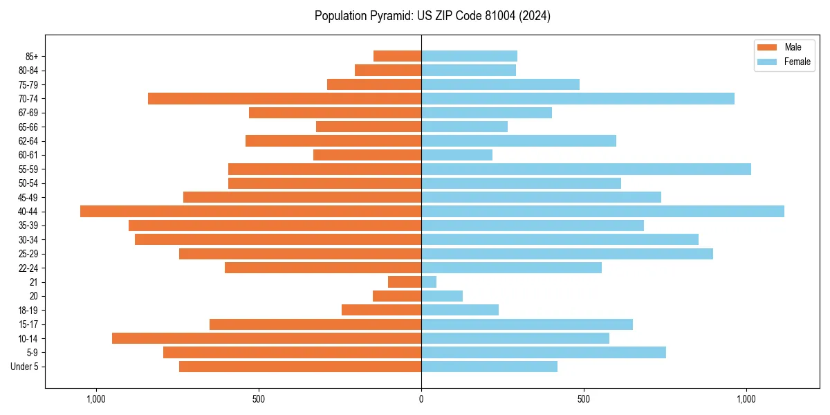 Population pyramid for 