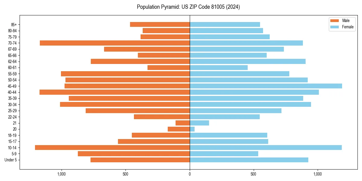 Population pyramid for 