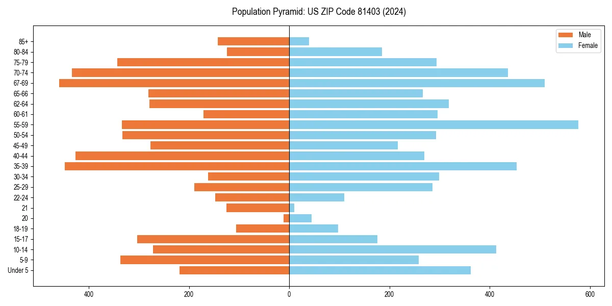Population pyramid for 