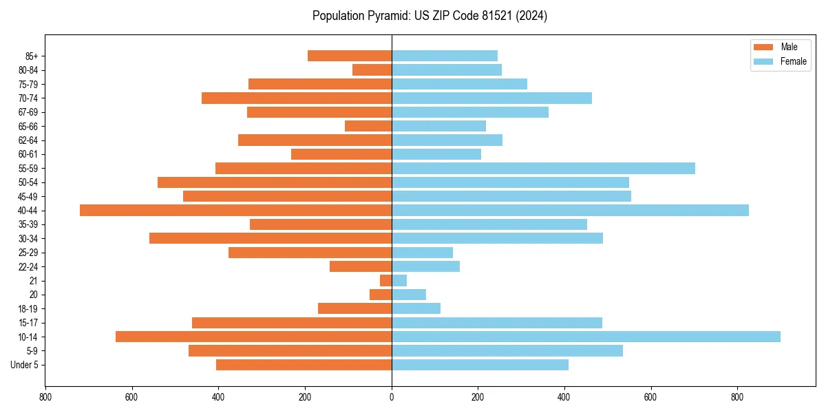 Population pyramid for 