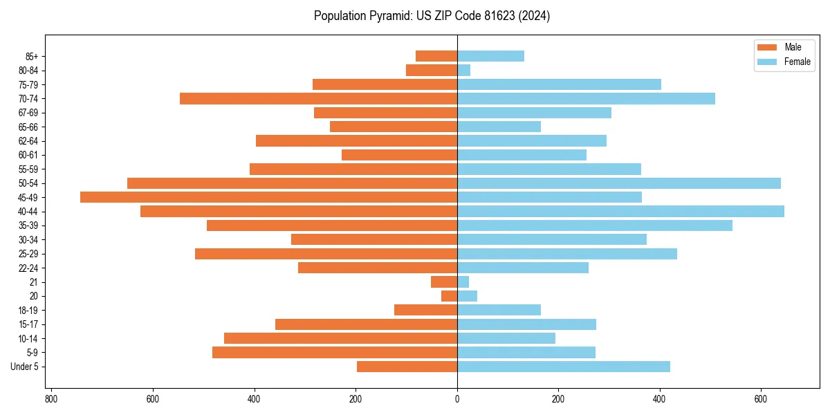 Population pyramid for 