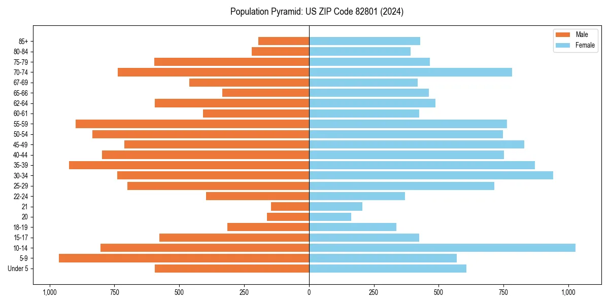 Population pyramid for 