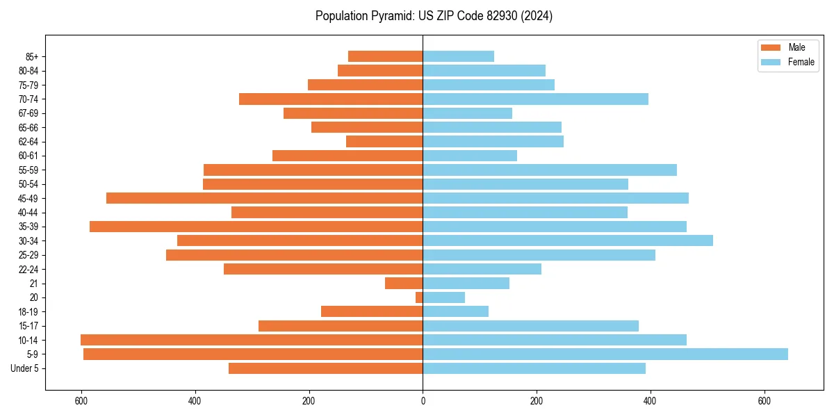 Population pyramid for 