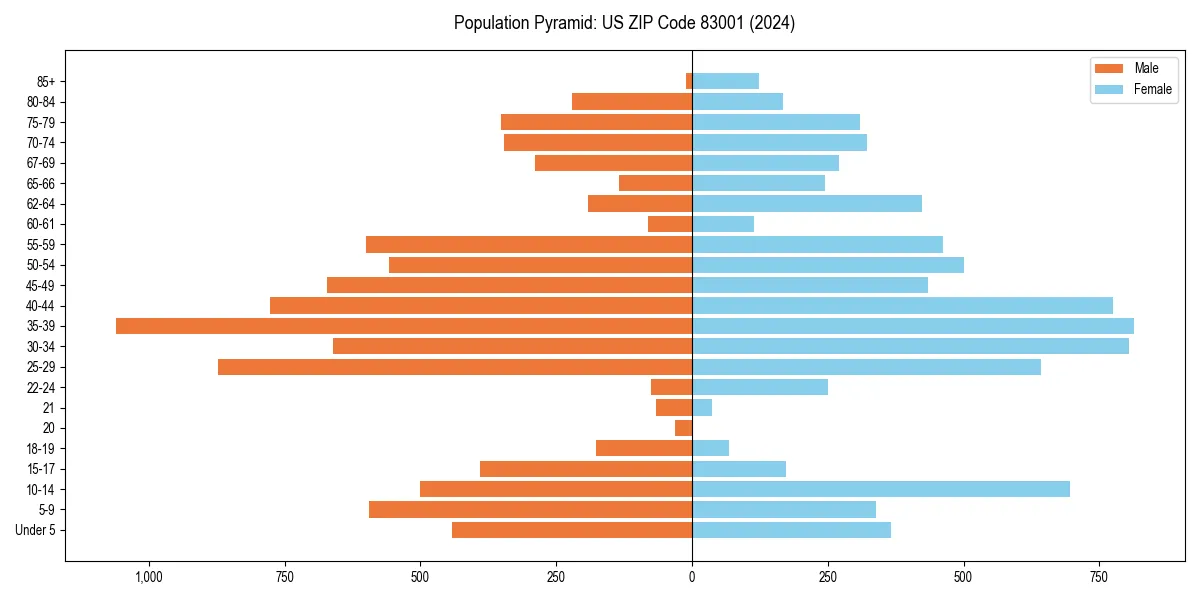 Population pyramid for 