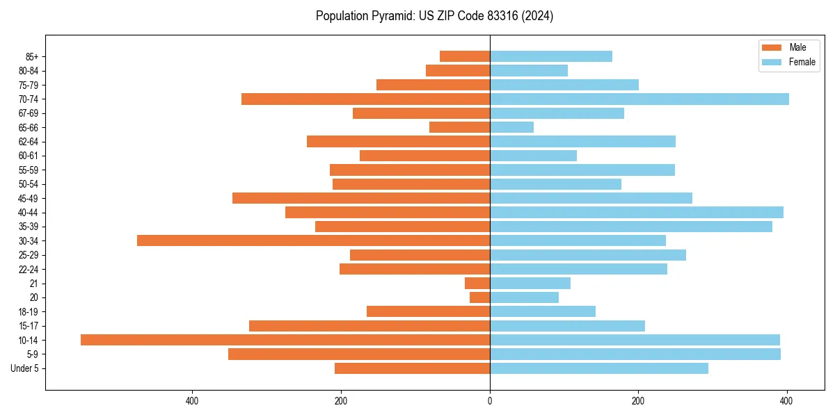 Population pyramid for 