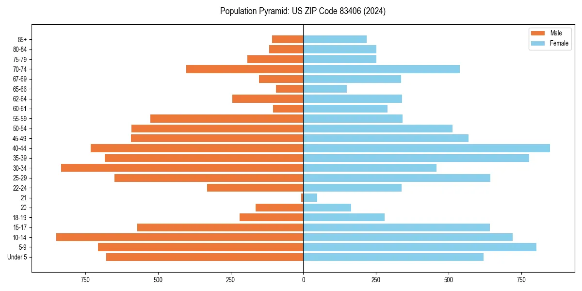 Population pyramid for 