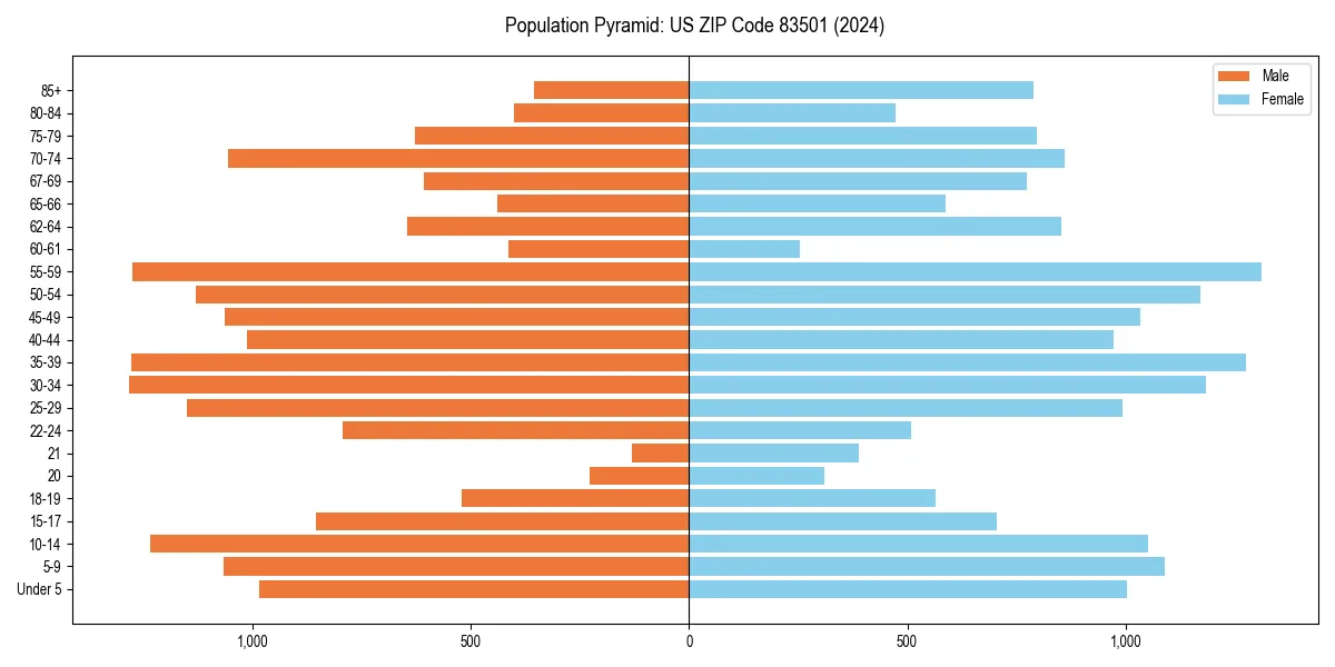 Population pyramid for 