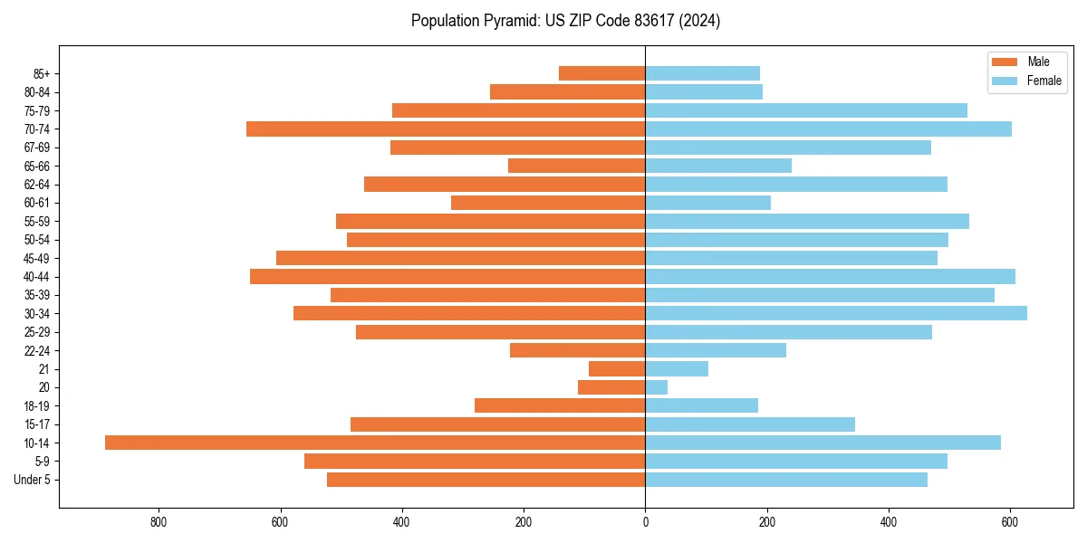 Population pyramid for 