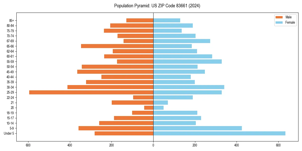 Population pyramid for 