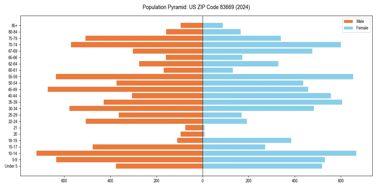 Population pyramid for 