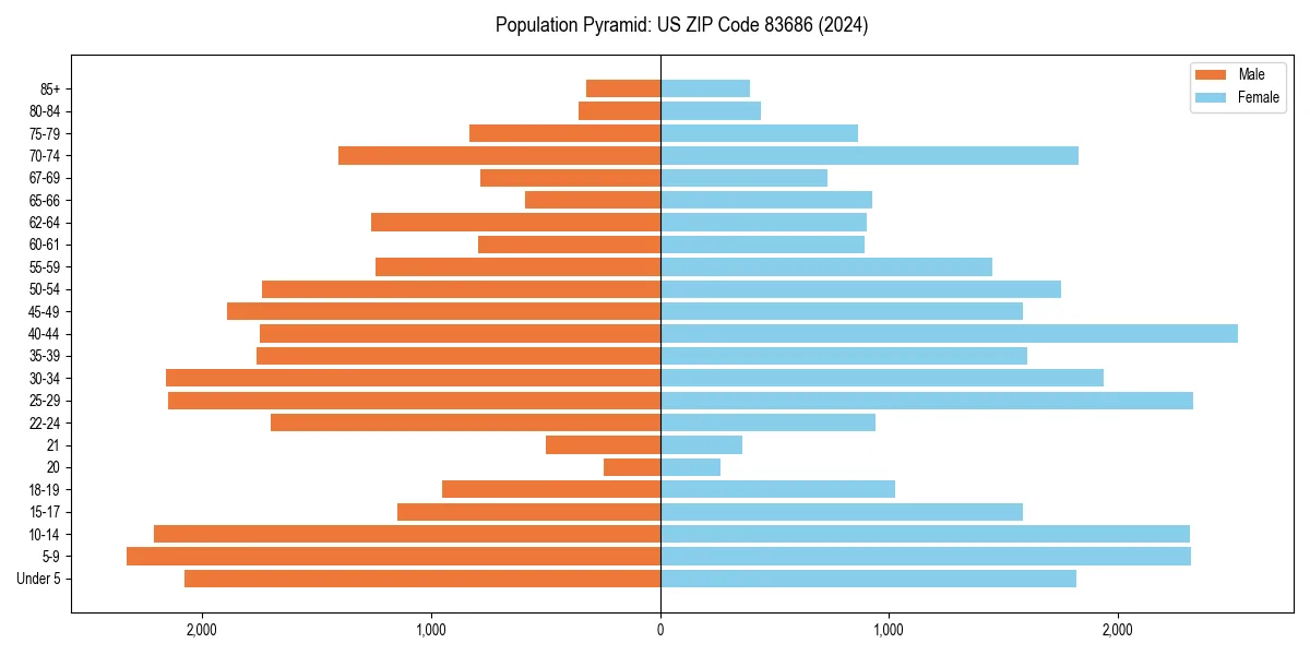 Population pyramid for 