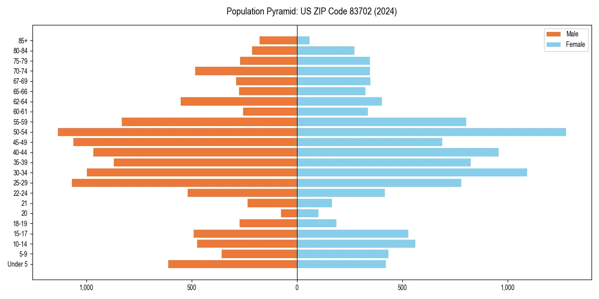 Population pyramid for 