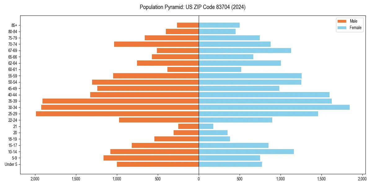 Population pyramid for 