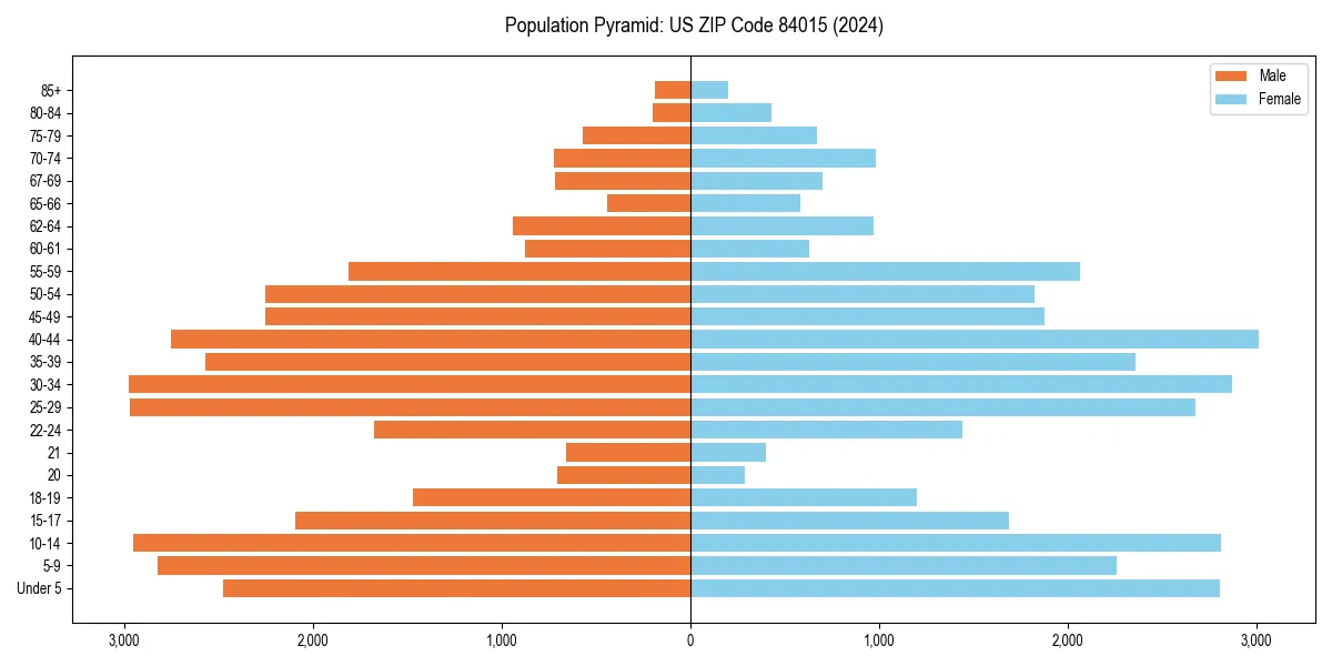 Population pyramid for 