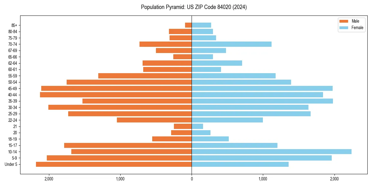 Population pyramid for 