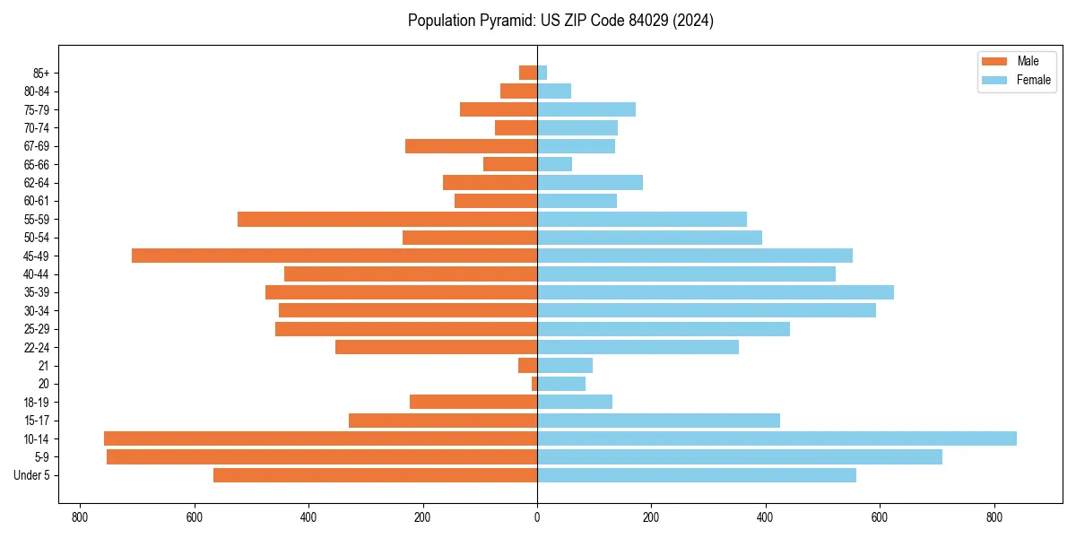 Population pyramid for 
