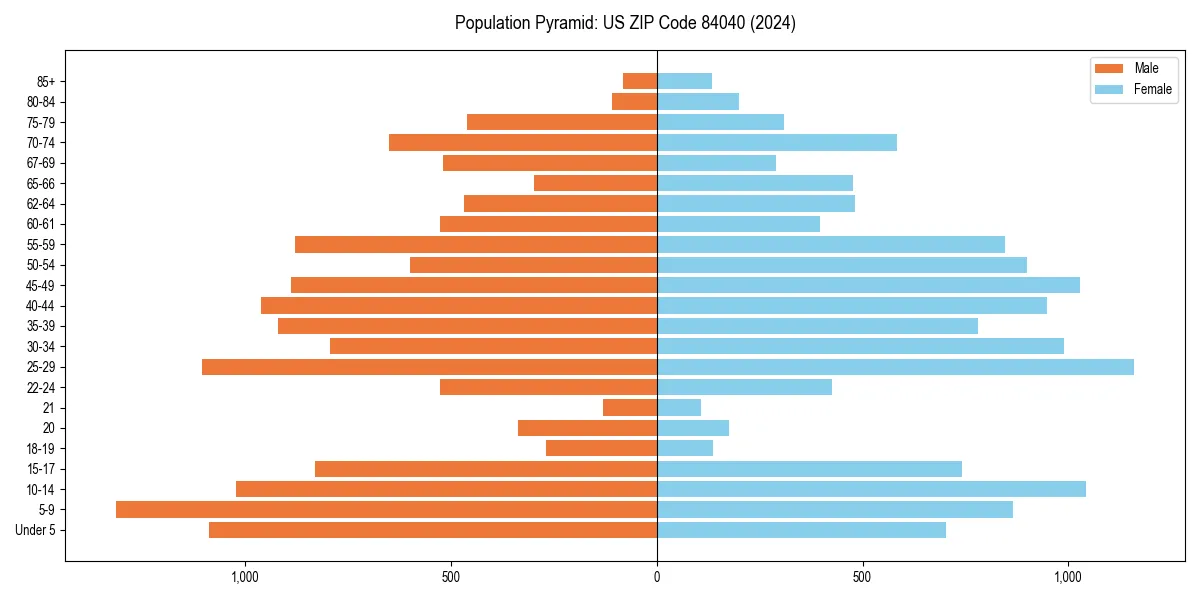 Population pyramid for 