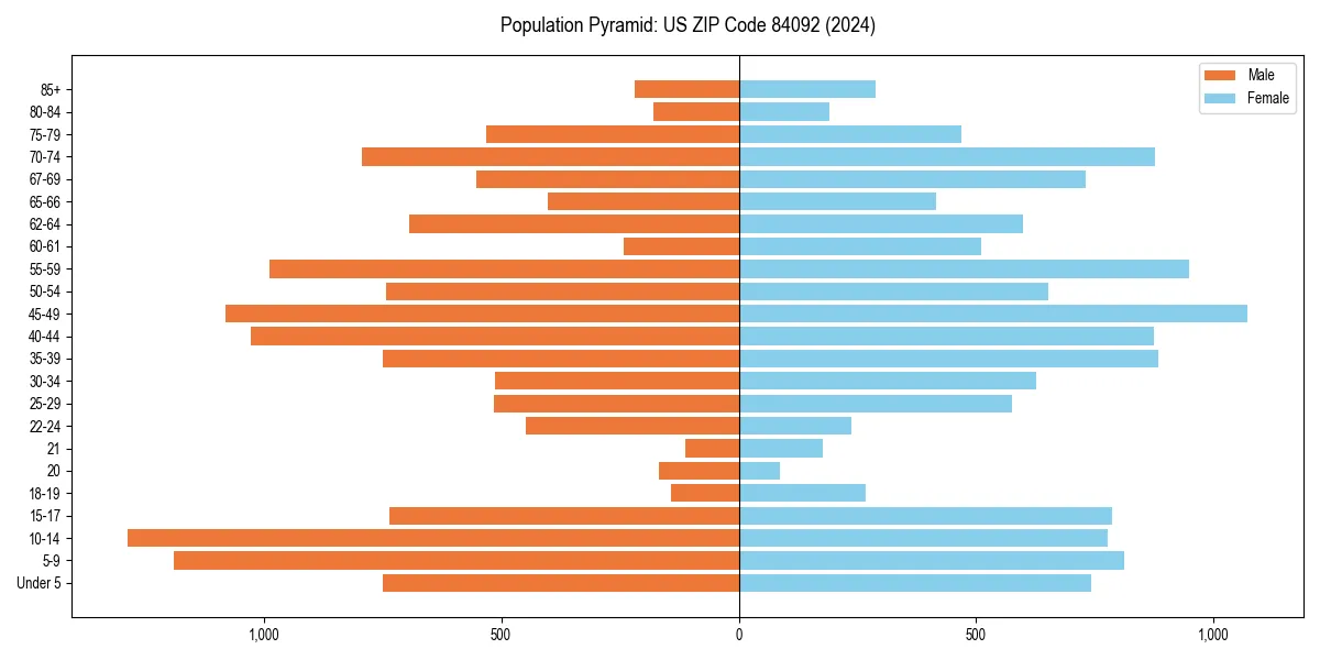 Population pyramid for 