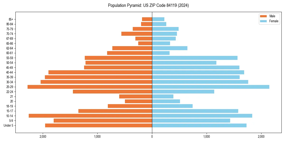 Population pyramid for 