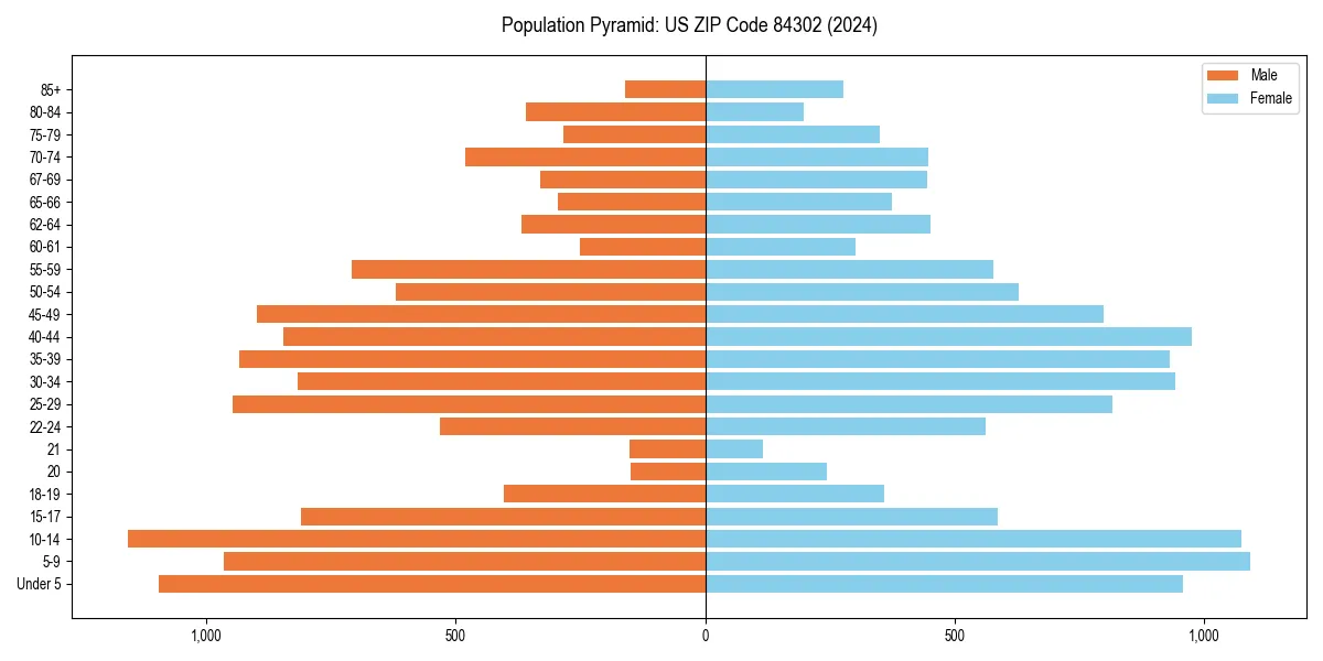 Population pyramid for 