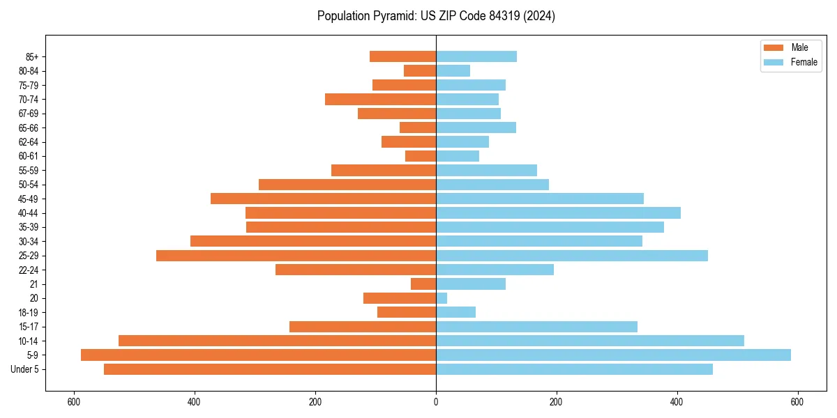Population pyramid for 