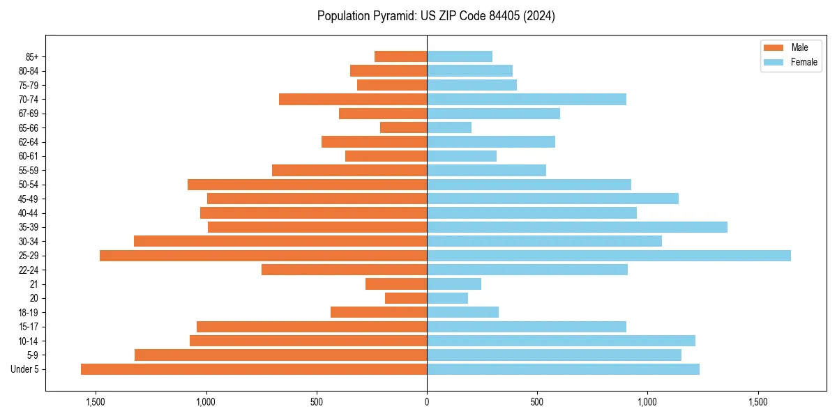 Population pyramid for 