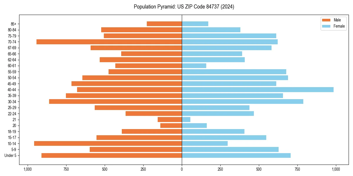 Population pyramid for 