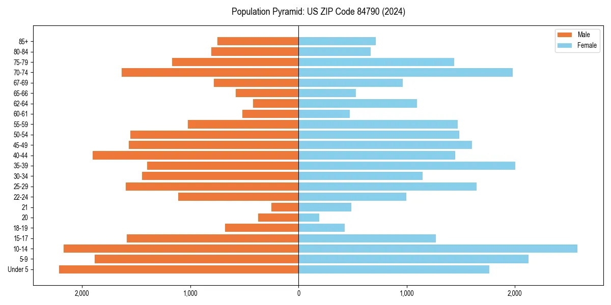 Population pyramid for 