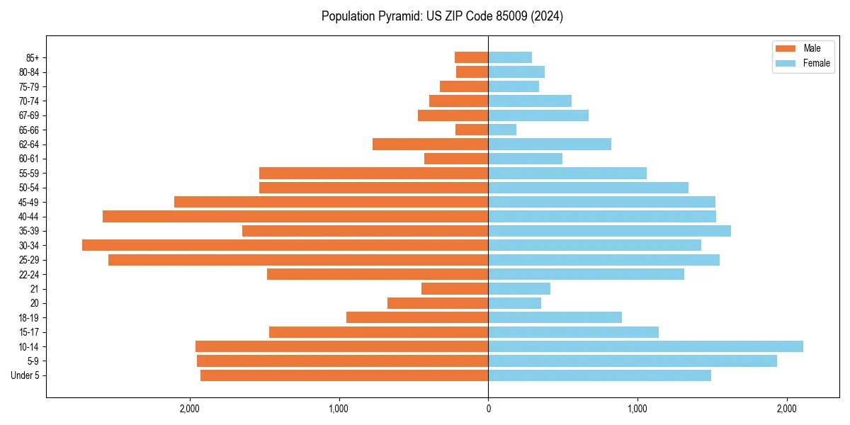 Population pyramid for 