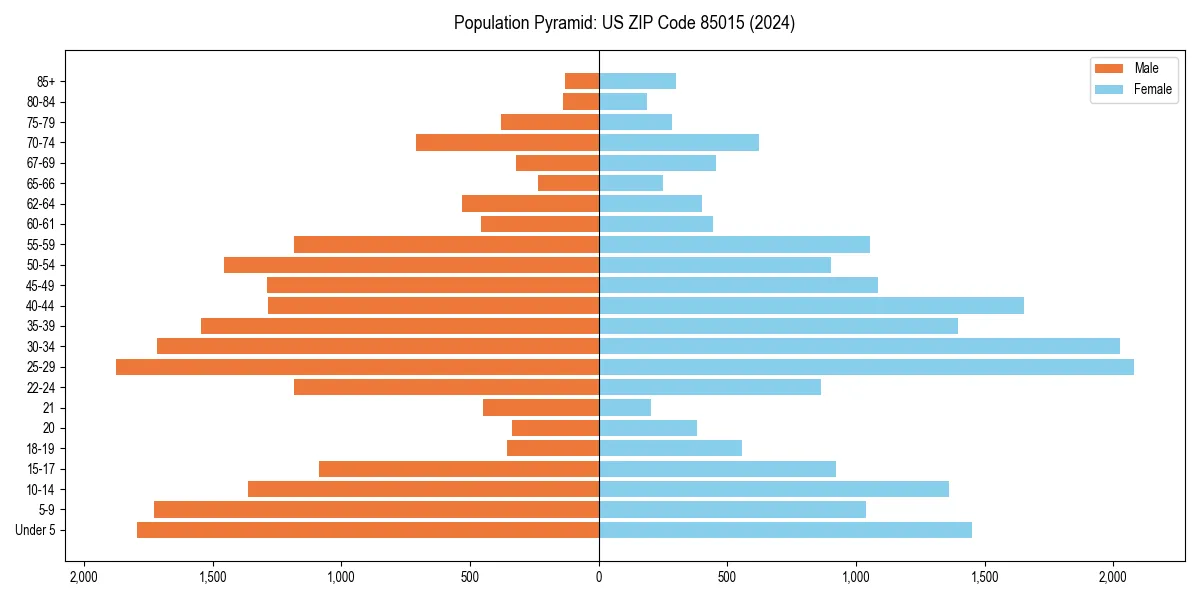 Population pyramid for 
