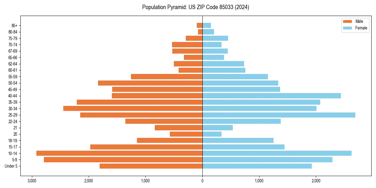 Population pyramid for 