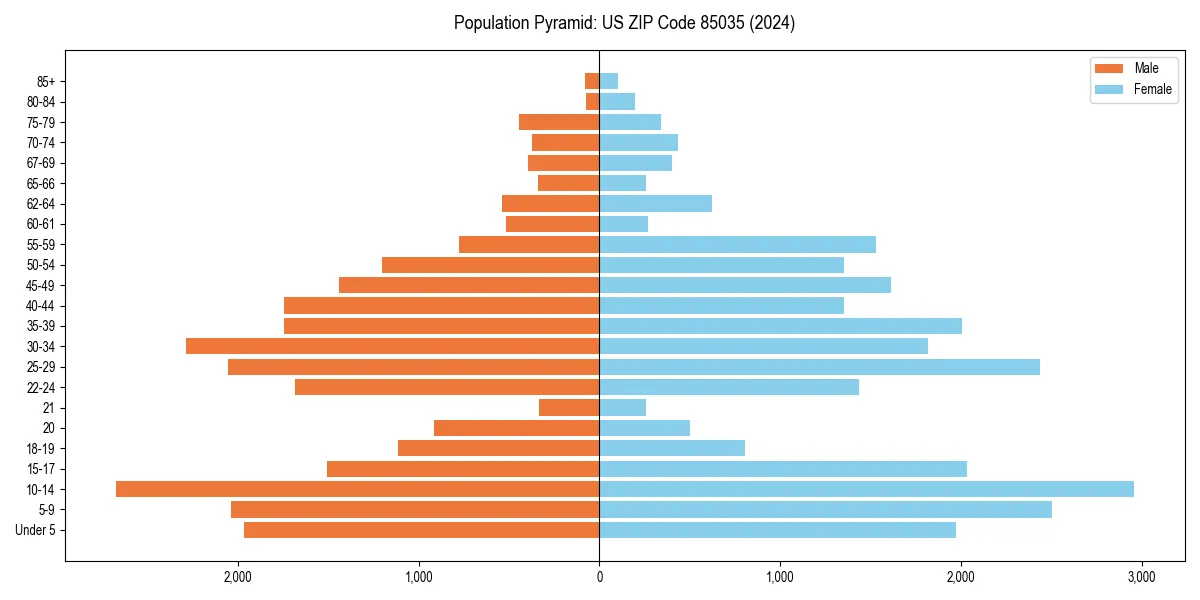 Population pyramid for 