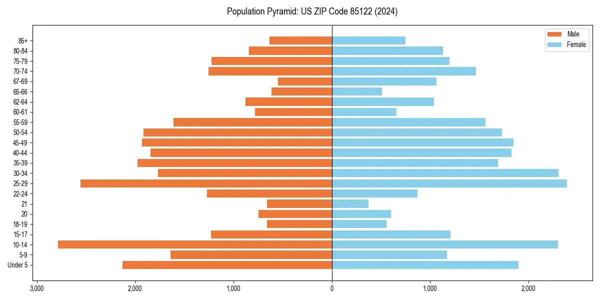 Population pyramid for 