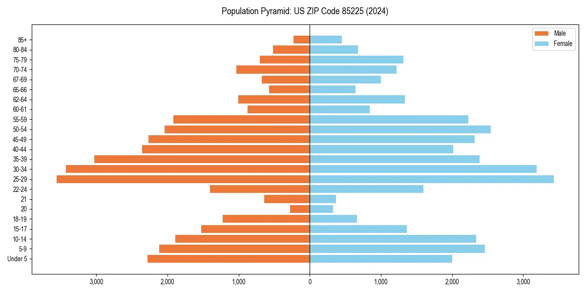 Population pyramid for 