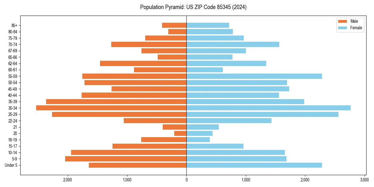Population pyramid for 