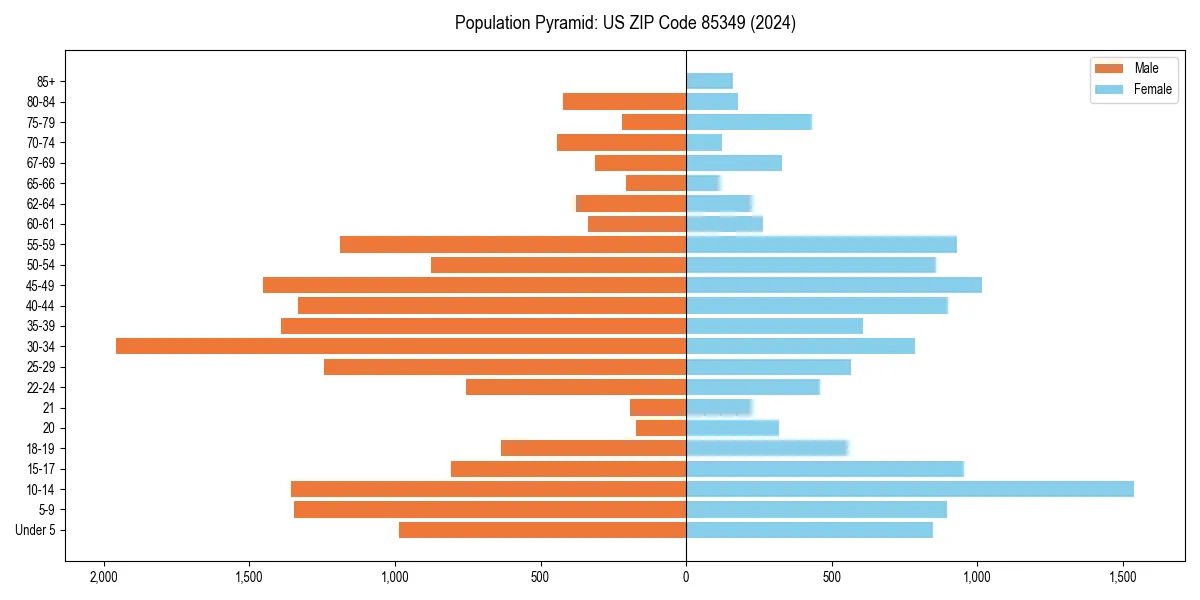 Population pyramid for 