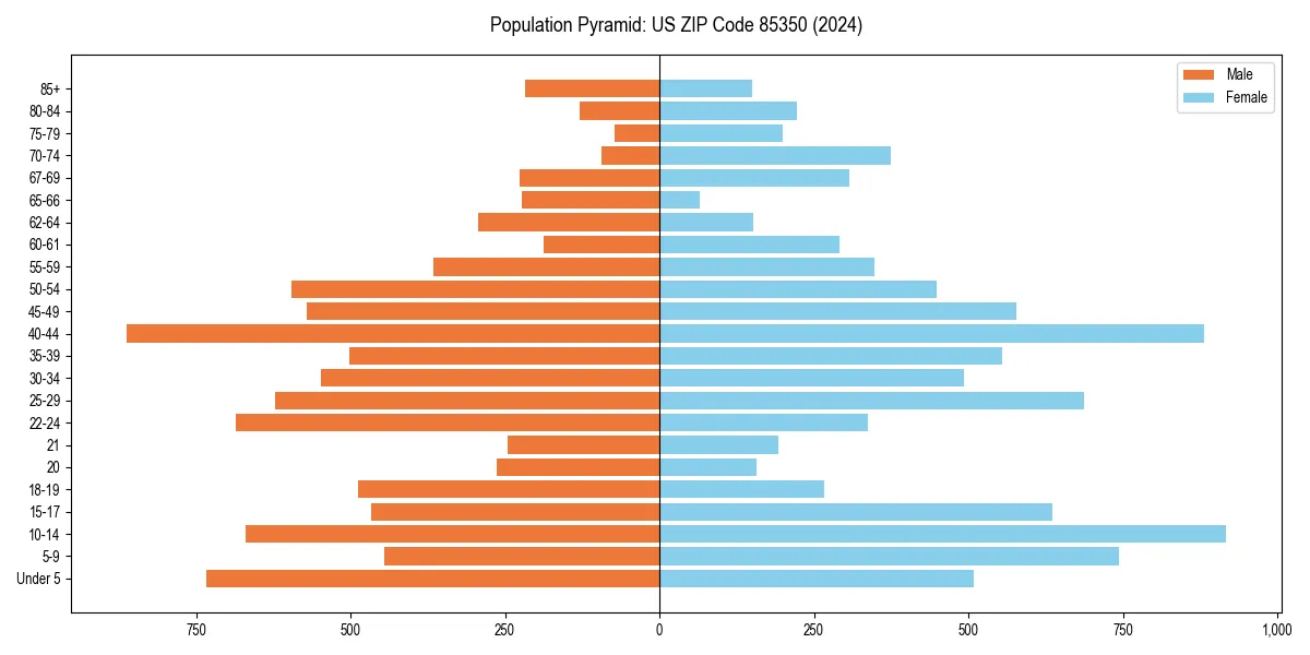 Population pyramid for 