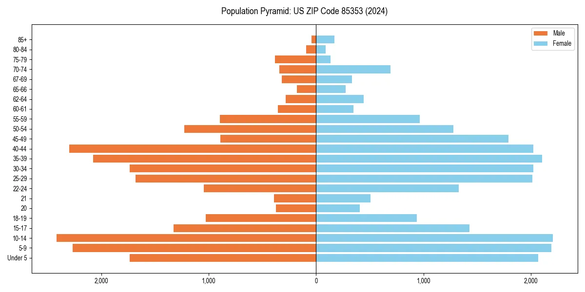 Population pyramid for 