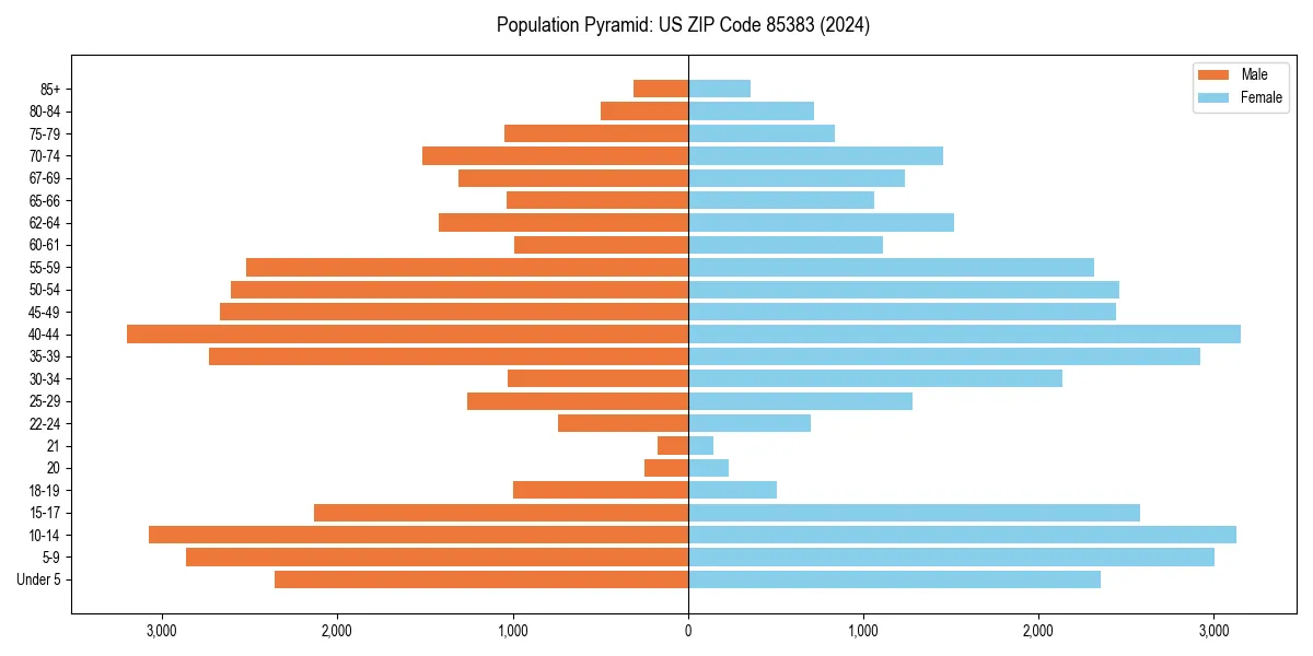 Population pyramid for 